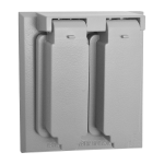 PLACA DUPLEX DE ALUMINIO CON TAPA PARA INTEMPERIE PARA CAJA CUADRADA 4X4 ARGOS 8800465