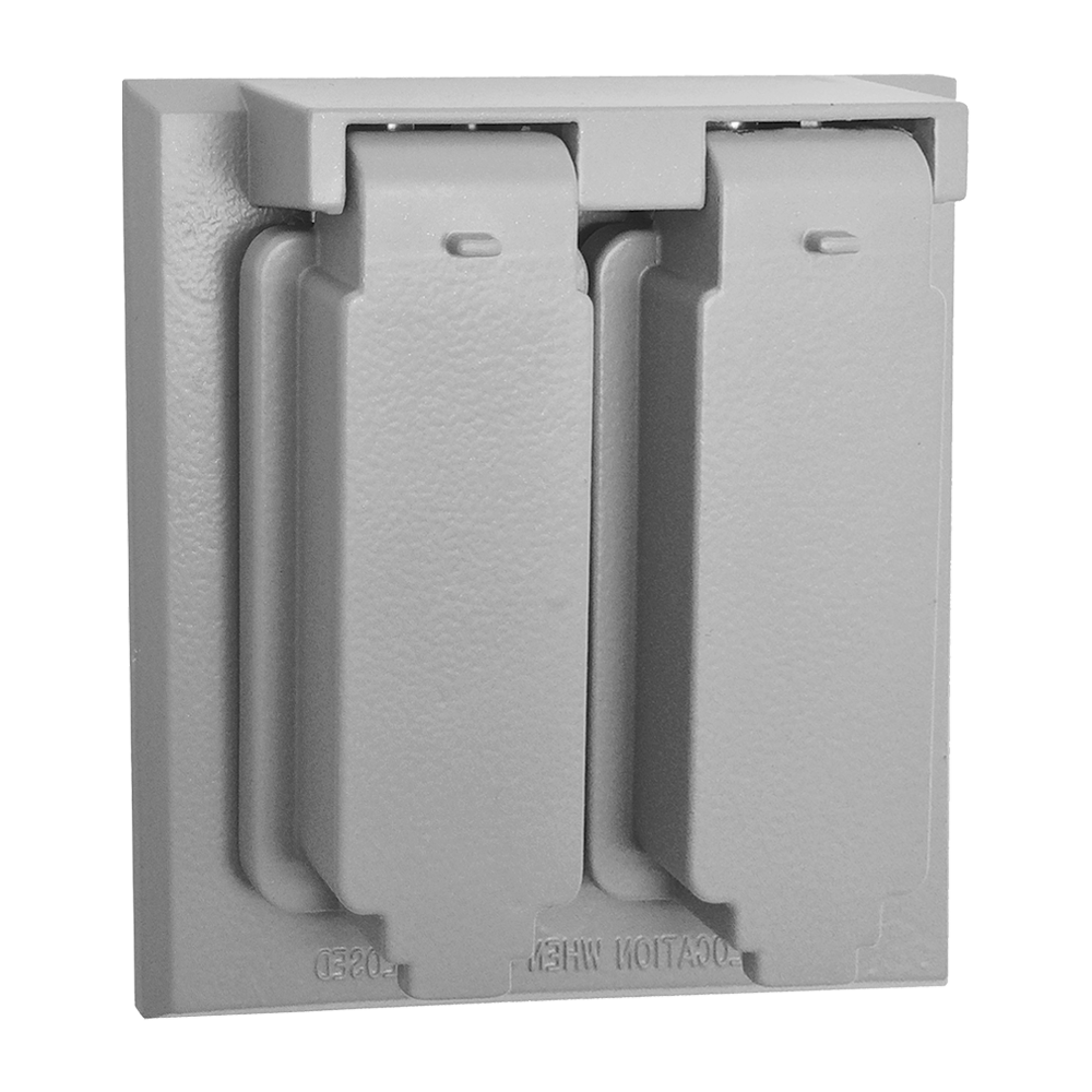 PLACA DUPLEX DE ALUMINIO CON TAPA PARA INTEMPERIE PARA CAJA CUADRADA 4X4 ARGOS 8800465 PLACA DUPLEX DE ALUMINIO CON TAPA PARA INTEMPERIE PARA CAJA CUADRADA 4X4 ARGOS 8800465