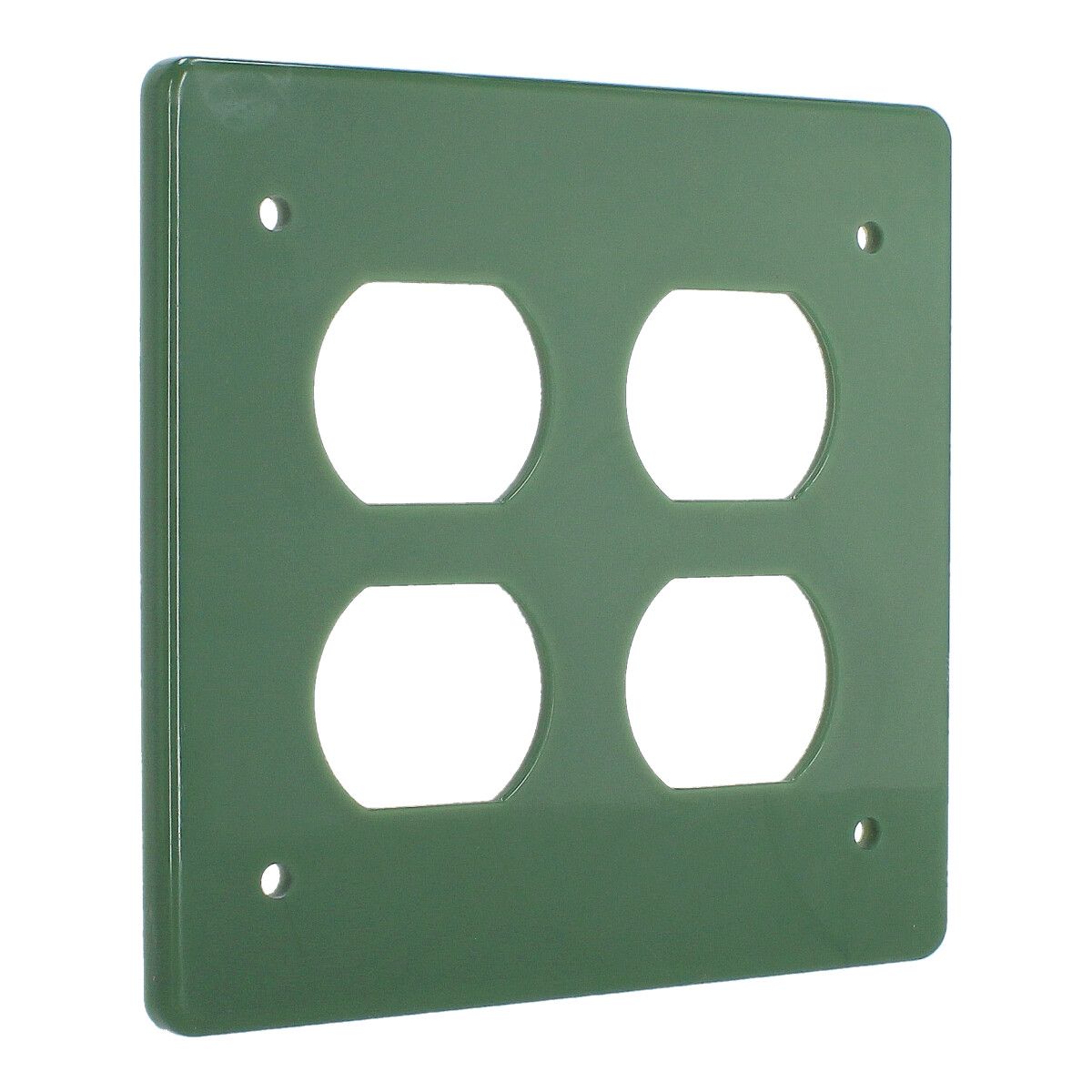 Tapa no metálica pesada cuadrada para 2 tomas dobles verde TPRD019V ARGOS Tapa no metálica pesada cuadrada para 2 tomas dobles verde TPRD019V ARGOS