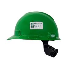 Casco Verde MSA tipo Cachucha V-Gard con suspension Fas-Trac lll