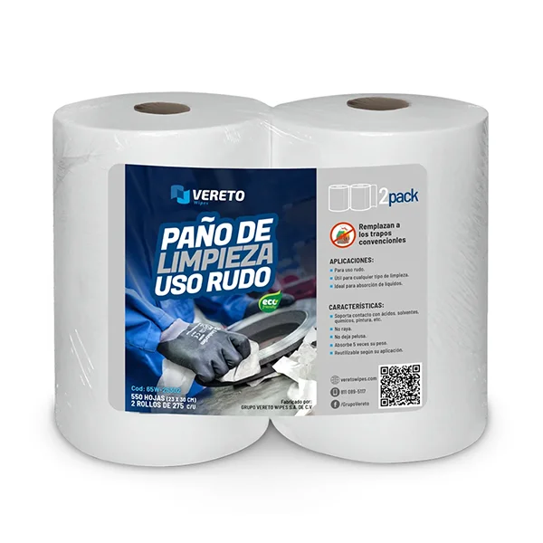 Rollo 65W de paño blanco para uso rudo 65W-25302 Rollo-65W-de-pano-blanco-para-uso-rudo-65W-25302